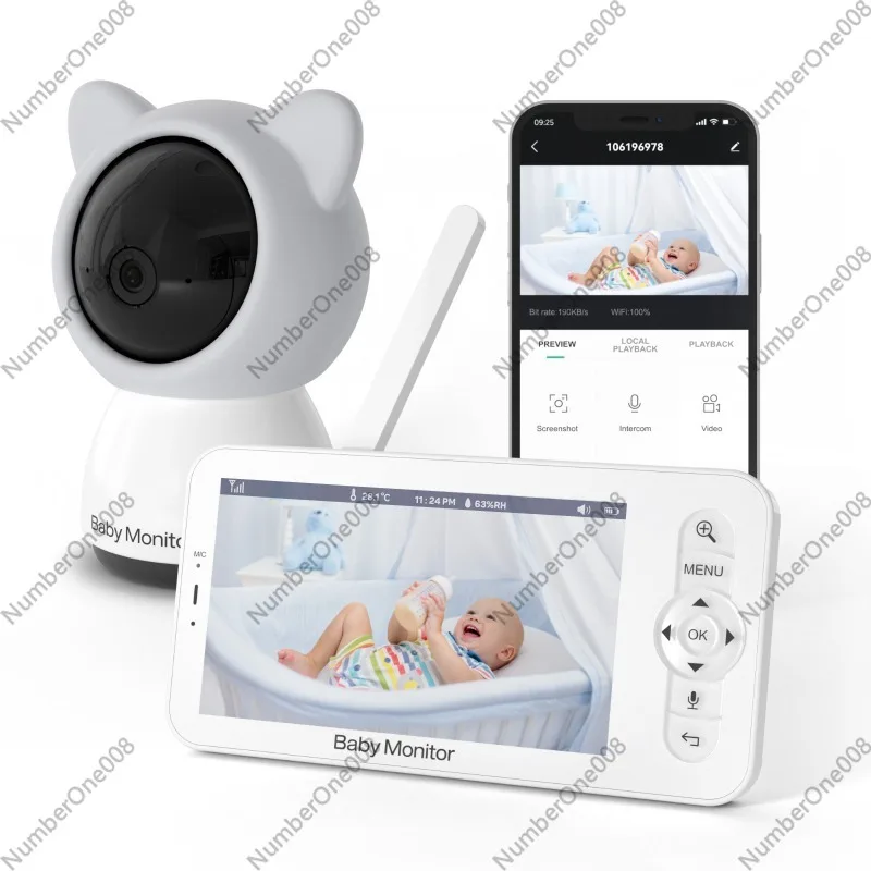 Wireless Baby Monitor - 5 Inch 1080P Baby Monitor, Wireless