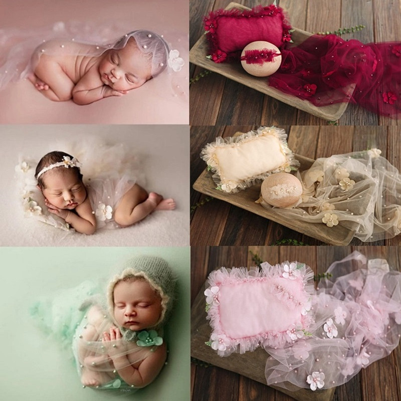 Baby Swaddle Blanket - Newborn Photography Wrap Blanket Mesh Backdrop