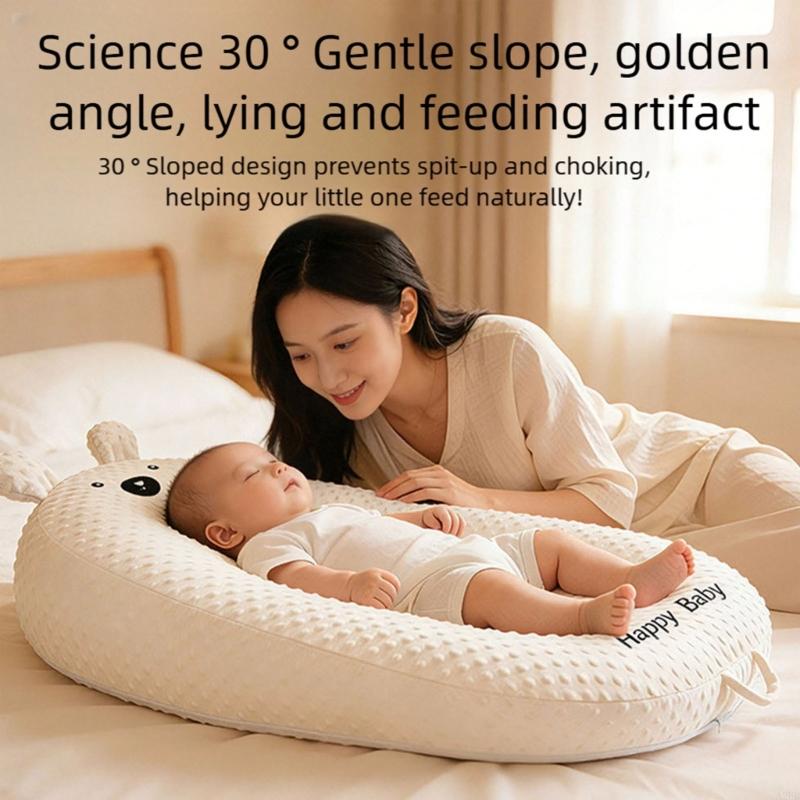 Nursing Pillow Breastfeeding - Baby Dotted Incline Pillow Cartoon Pattern
