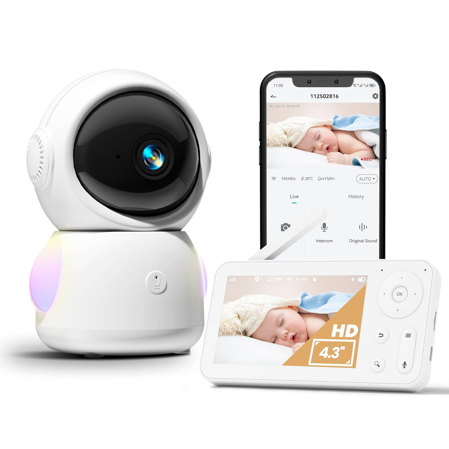 4.3Inch Screen 2MP 1080P Full  - Wireless Baby Monitor ulasan dan harga