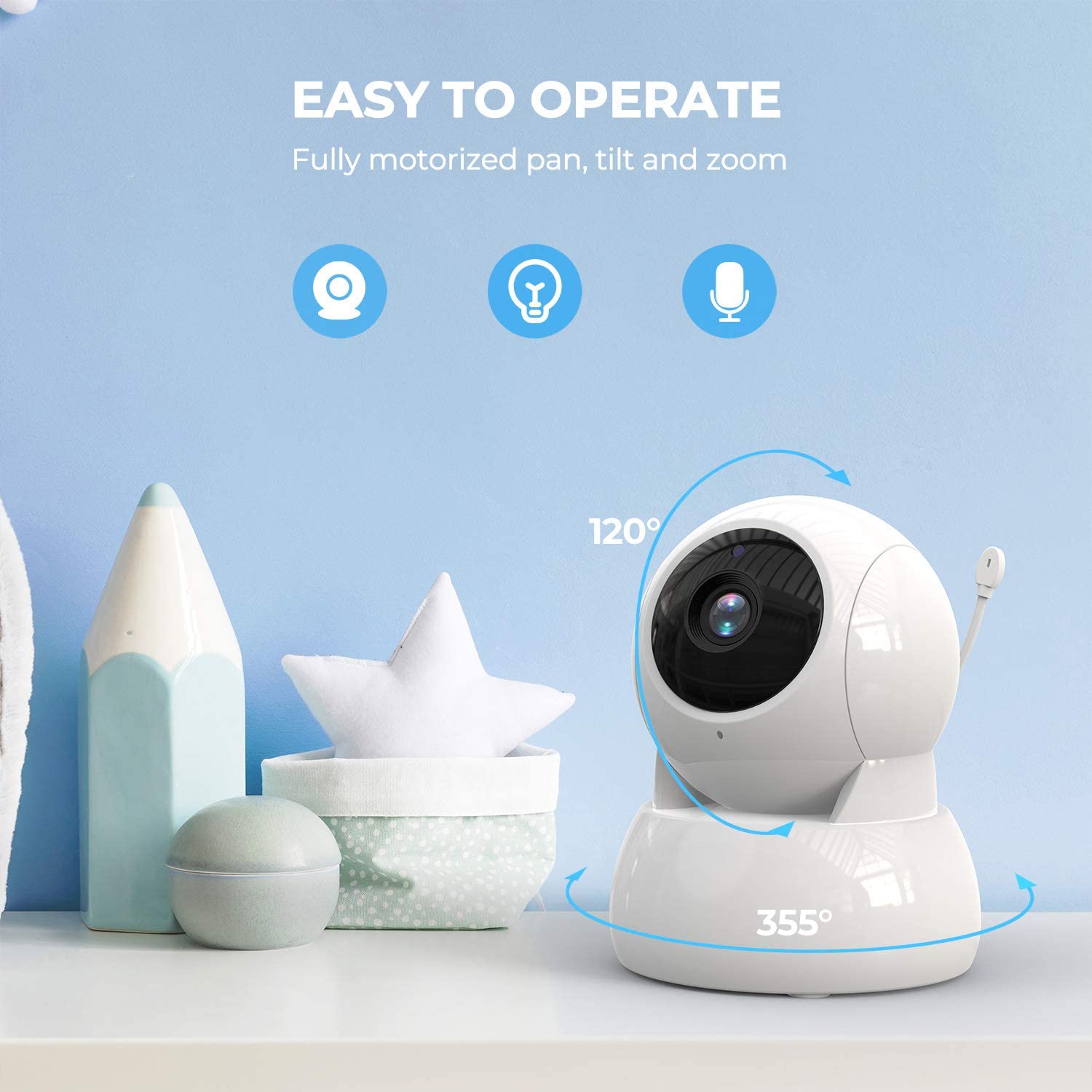 5Inch Screen 720P Temperature  - Wireless Baby Monitor ulasan dan harga
