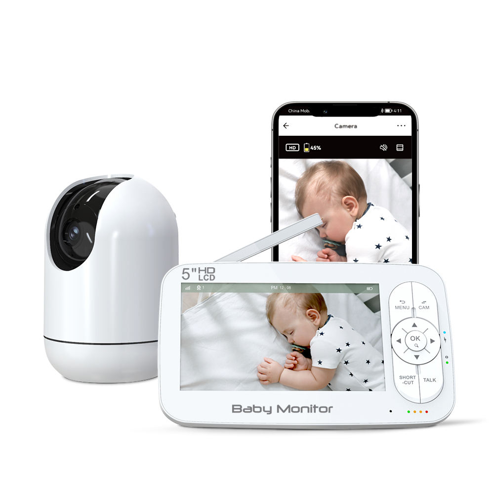 5Inch 2MP 1080P  APP Remote Co - Wireless Baby Monitor ulasan dan harga