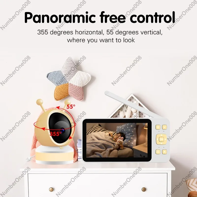 5 Inch HD Baby Monitor, Wirele - Wireless Baby Monitor ulasan dan harga