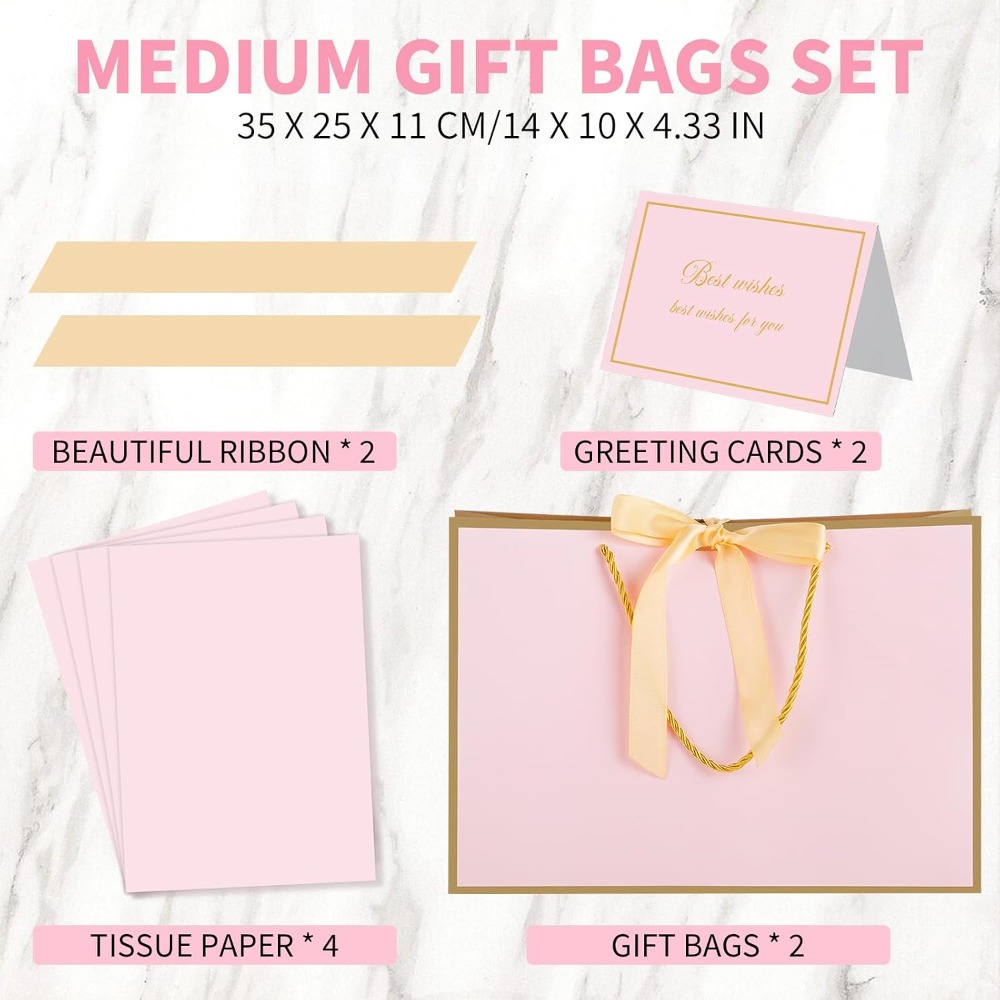 Pink Gift Bags with Handles, 1 - Baby Products Gift Card ulasan dan harga